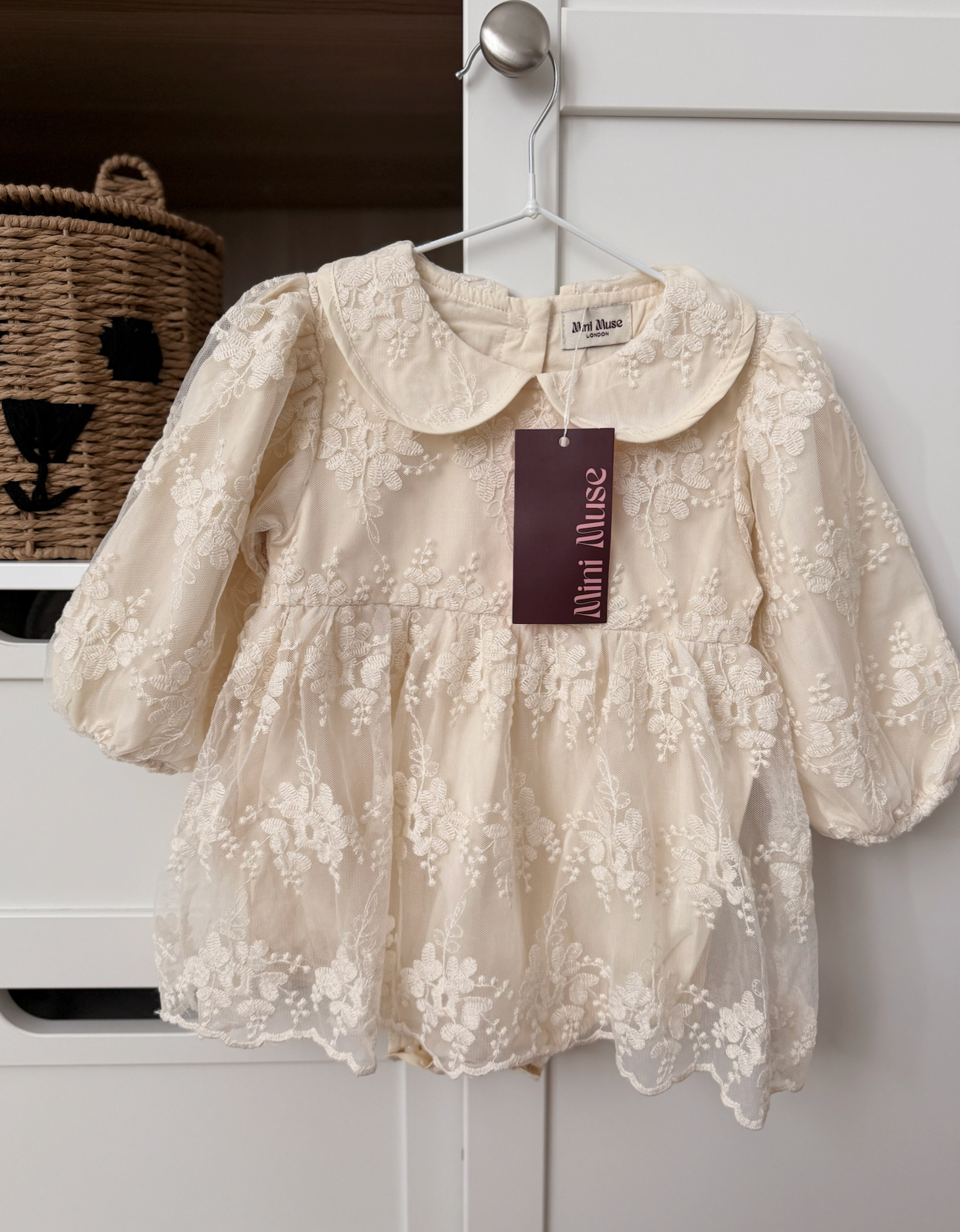 Embroidered Lace Dress Romper