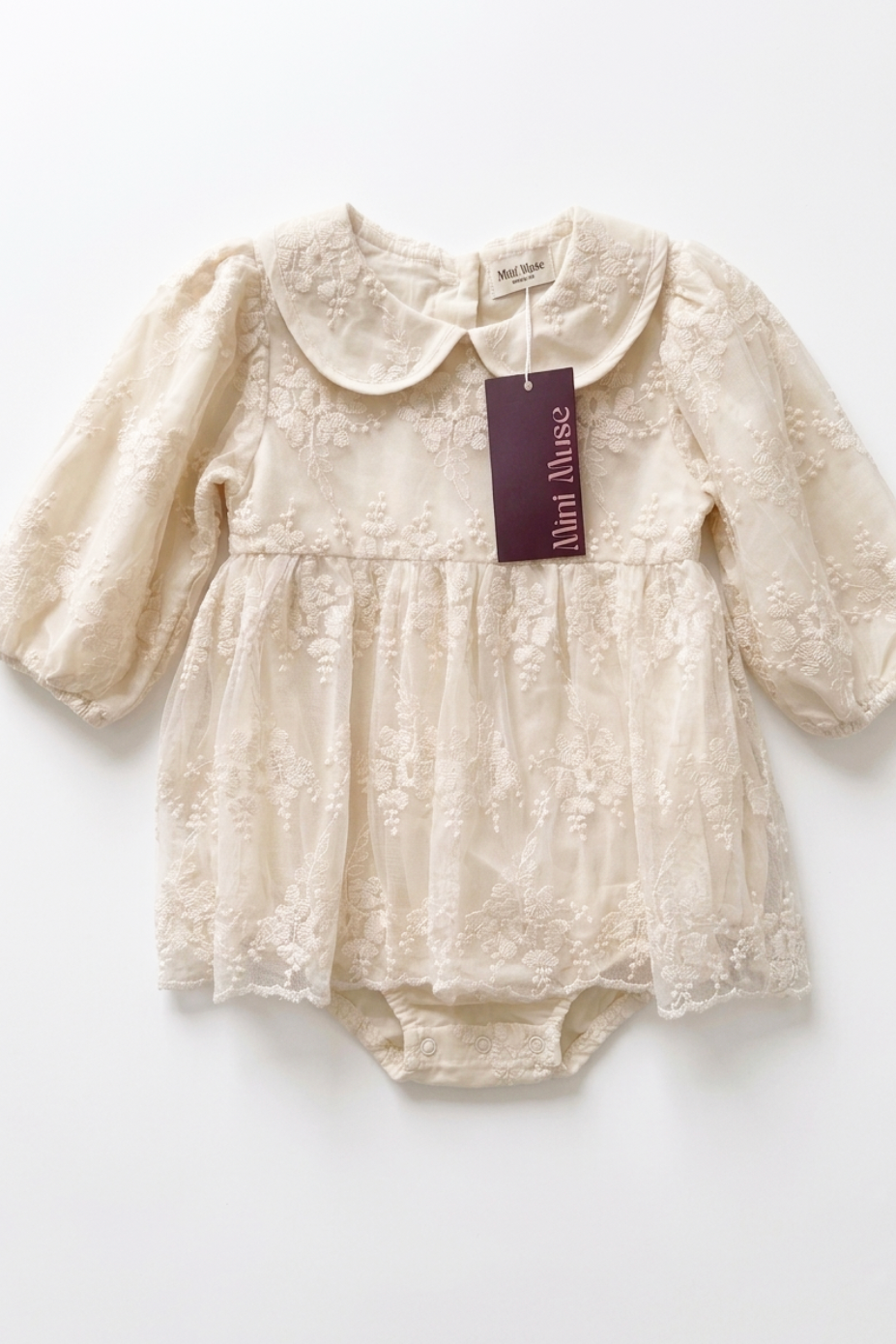 Embroidered Lace Dress Romper