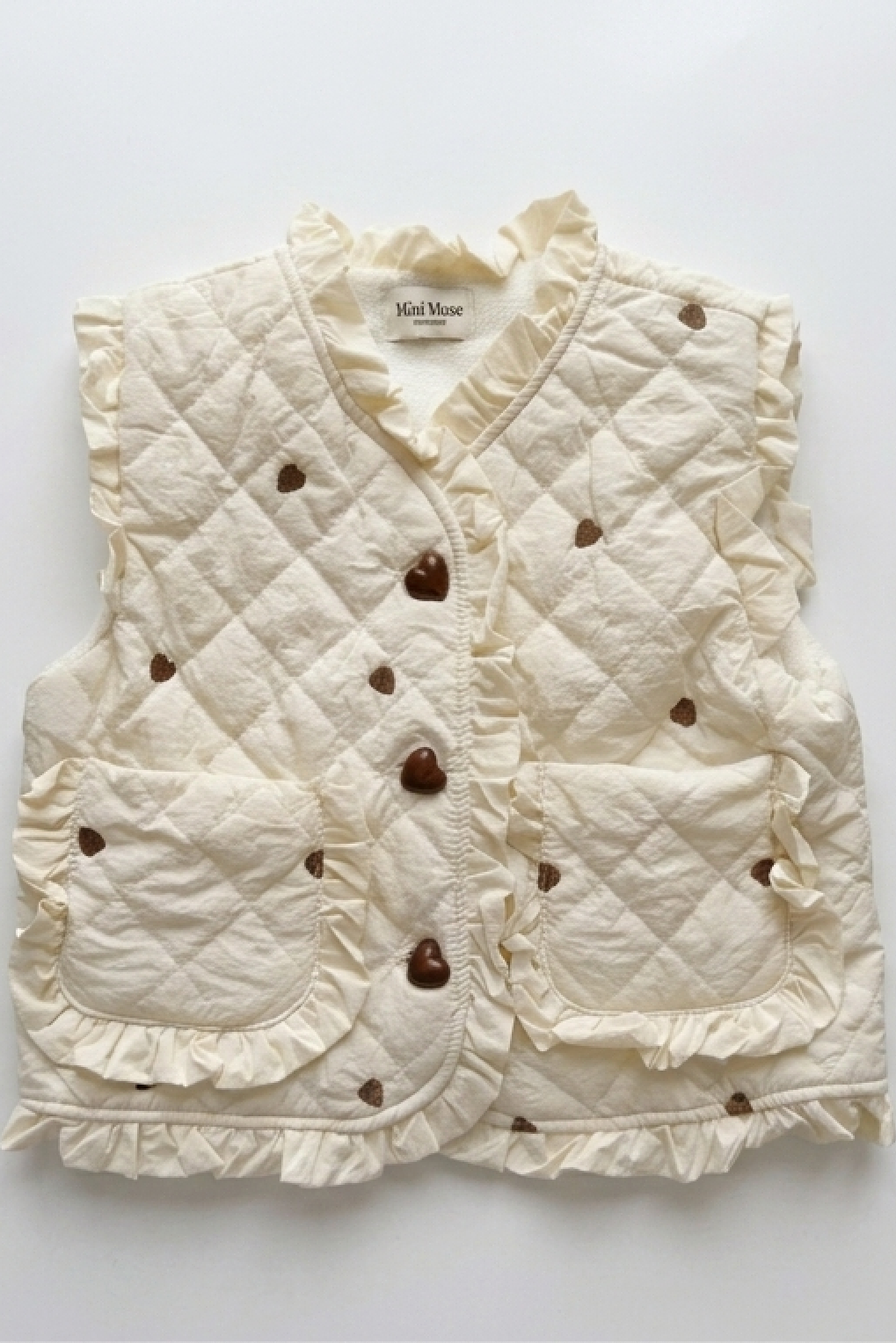 Quilted Insulated Ruffle Vest